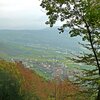 Blick auf St. Nikolaus bei Kaltern. Nur langsam weicht der Nebel. Foto: AT, &copy; Peer