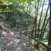 Keine nennenswerte Steigung, es geht sogar leicht abw&auml;rts. Der Margarethenweg ist fast durchgehend mit einem Holzgel&auml;nder gesichert. Foto: AT, &copy; Peer