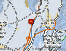 Karte: MTB-Tour an der Alten Fleimstaler Bahntrasse