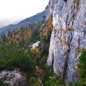 grosse Scharte Absteig Felswand Blick nach unten