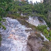 Grosse Scharte Felsen Wegmarkierung Stahlseile