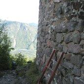Ruine Leuchtenburg Richtung Unterland Einstieg