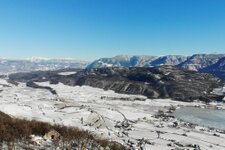 winter schnee aussicht von kaltern bis kalterersee fr