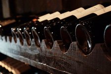 cellar with wine bottles